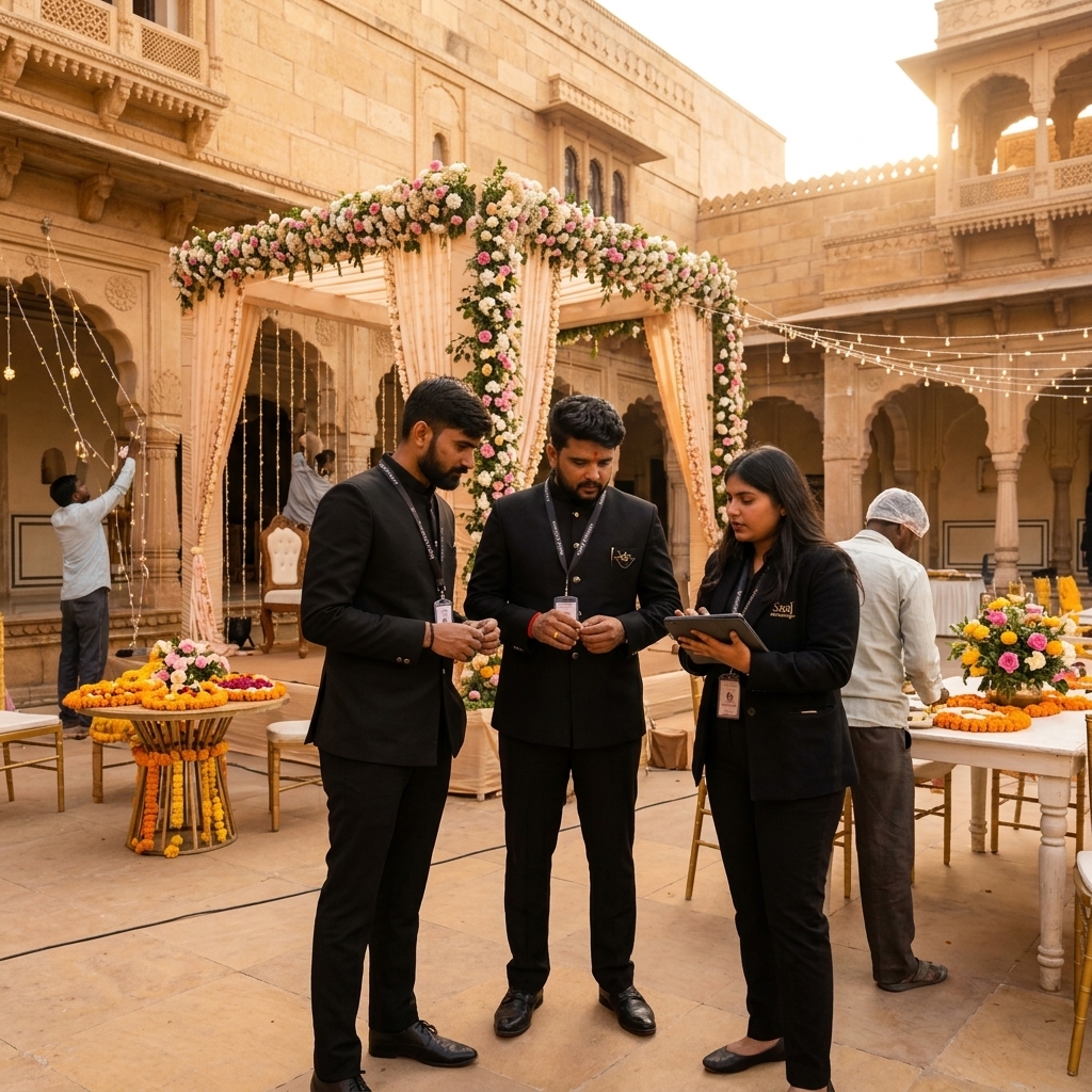 Sanjay Gupta (Founder) and the Saaj Weddings team in action